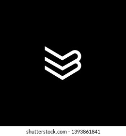 Outstanding professional elegant trendy awesome artistic black and white color EB BE initial based Alphabet icon logo.