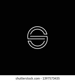 Outstanding professional elegant trendy awesome artistic black and white color S SS SO OS initial based Alphabet icon logo.