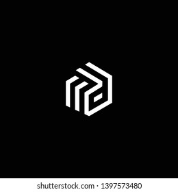 Outstanding professional elegant trendy awesome artistic black and white color MD DM initial based Alphabet icon logo.