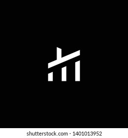 Outstanding professional elegant trendy awesome artistic black and white color TM MT TW WT initial based Alphabet icon logo.