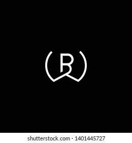 Outstanding professional elegant trendy awesome artistic black and white color WB BW initial based Alphabet icon logo.