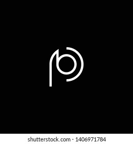Outstanding professional elegant trendy awesome artistic black and white color PD DP initial based Alphabet icon logo.