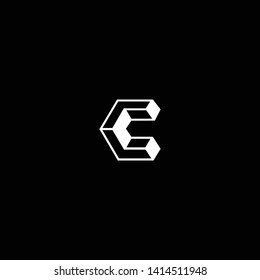 Outstanding professional elegant trendy awesome artistic black and white color C CC initial based Alphabet icon logo.