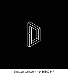 Outstanding professional elegant trendy awesome artistic black and white color D DD O OO DO OD initial based Alphabet icon logo.