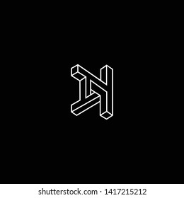 Outstanding professional elegant trendy awesome artistic black and white color AT TA initial based Alphabet icon logo.
