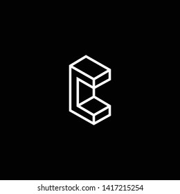 Outstanding professional elegant trendy awesome artistic black and white color C CC initial based Alphabet icon logo.