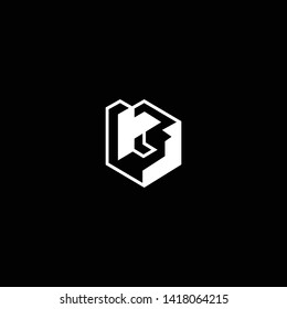 Outstanding professional elegant trendy awesome artistic black and white color B BB initial based Alphabet icon logo.