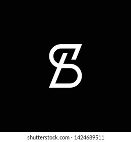Outstanding professional elegant trendy awesome artistic black and white color SB BS initial based Alphabet icon logo.