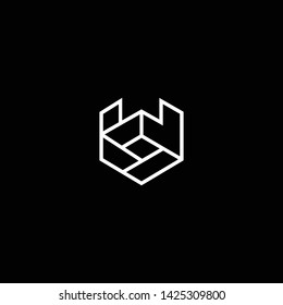 Outstanding professional elegant trendy awesome artistic black and white color UD DU WD DW VD DV initial based Alphabet icon logo.