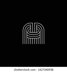 Outstanding professional elegant trendy awesome artistic black and white color MO OM MC CM initial based Alphabet icon logo.