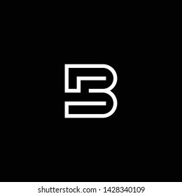 Outstanding professional elegant trendy awesome artistic black and white color B BC CB initial based Alphabet icon logo.