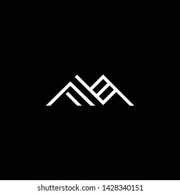 Outstanding professional elegant trendy awesome artistic black and white color M AM MA initial based Alphabet icon logo.