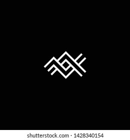 Outstanding professional elegant trendy awesome artistic black and white color AZ ZA AN NA initial based Alphabet icon logo.