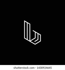 Outstanding professional elegant trendy awesome artistic black and white color B BB BBB BL LB initial based Alphabet icon logo.