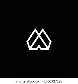 Outstanding professional elegant trendy awesome artistic black and white color MA AM MX XM initial based Alphabet icon logo.