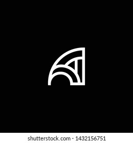 Outstanding professional elegant trendy awesome artistic black and white color A AA AO OA initial based Alphabet icon logo.