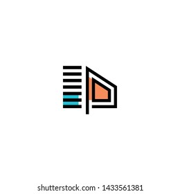 Outstanding professional elegant trendy awesome artistic with building P initial based Alphabet icon logo.