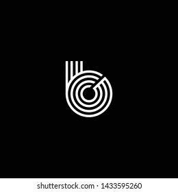 Outstanding professional elegant trendy awesome artistic black and white color B BB BBB BC CB initial based Alphabet icon logo.