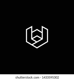 Outstanding professional elegant trendy awesome artistic black and white color VW WV VD DV UD DU initial based Alphabet icon logo.
