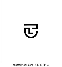 Outstanding professional elegant trendy awesome artistic black and white color TU UT initial based Alphabet icon logo