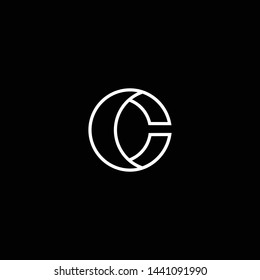 Outstanding professional elegant trendy awesome artistic black and white color C CC CO OC initial based Alphabet icon logo.