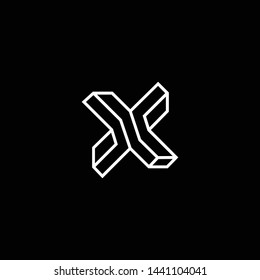 Outstanding professional elegant trendy awesome artistic black and white color X XX initial based Alphabet icon logo.