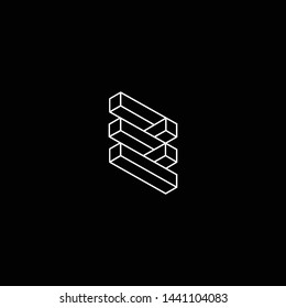 Outstanding professional elegant trendy awesome artistic black and white color B BB initial based Alphabet icon logo.