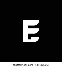 Outstanding professional elegant trendy awesome artistic black and white color E EF FE initial based Alphabet icon logo.
