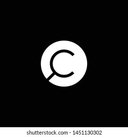 Outstanding professional elegant trendy awesome artistic black and white color C CC CQ QC initial based Alphabet icon logo.