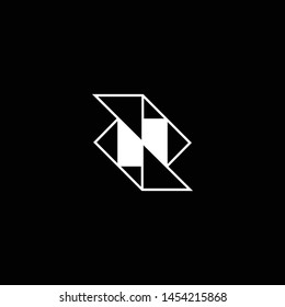Outstanding professional elegant trendy awesome artistic black and white color ZN NZ initial based Alphabet icon logo.
