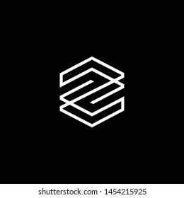 Outstanding professional elegant trendy awesome artistic black and white color Z ZZ ZW WZ ZM MZ initial based Alphabet icon logo.