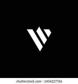 Outstanding professional elegant trendy awesome artistic black and white color V VM MV VW WV VE EV initial based Alphabet icon logo.