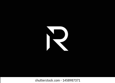 Outstanding professional elegant trendy awesome artistic black and white color R RP PR initial based Alphabet icon logo.