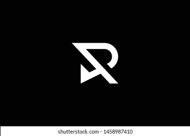 Outstanding professional elegant trendy awesome artistic black and white color R RP PR RD DR PD DP initial based Alphabet icon logo.