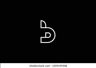 Outstanding professional elegant trendy awesome artistic black and white color B BB BD DB initial based Alphabet icon logo.