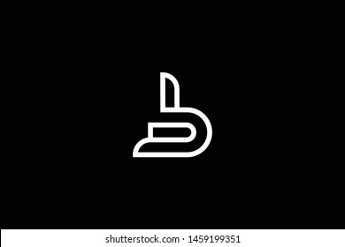 Outstanding professional elegant trendy awesome artistic black and white color B BB initial based Alphabet icon logo.