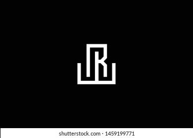Outstanding professional elegant trendy awesome artistic black and white color WR RW initial based Alphabet icon logo.