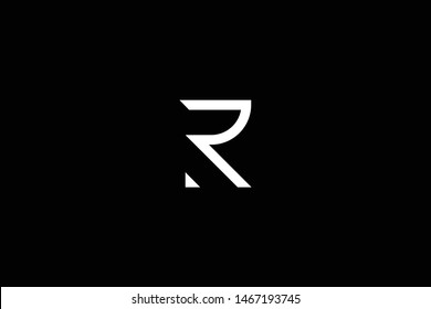 Outstanding professional elegant trendy awesome artistic black and white color R PR RP initial based Alphabet icon logo.