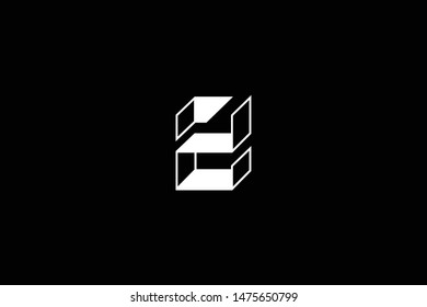 Outstanding professional elegant trendy awesome artistic black and white color Z ZZ ZD DZ initial based Alphabet icon logo.
