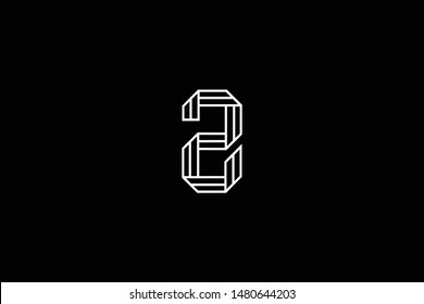 Outstanding professional elegant trendy awesome artistic black and white color Z ZZ ZZZ ZD DZ initial based Alphabet icon logo.
