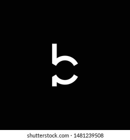 Outstanding professional elegant trendy awesome artistic black and white color B BC CB initial based Alphabet icon logo.