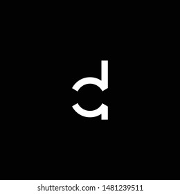 Outstanding professional elegant trendy awesome artistic black and white color D DC CD initial based Alphabet icon logo.