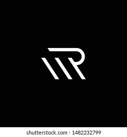 Outstanding professional elegant trendy awesome artistic black and white color RM MR PM MP RW WR PW WP initial based Alphabet icon logo.