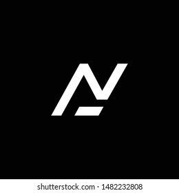 Outstanding professional elegant trendy awesome artistic black and white color N NA AN initial based Alphabet icon logo.