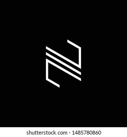 Outstanding professional elegant trendy awesome artistic black and white color Z ZM MZ ZW WZ initial based Alphabet icon logo.