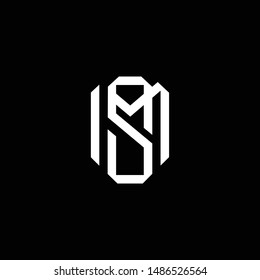 Outstanding professional elegant trendy awesome artistic black and white color MS SM initial based Alphabet icon logo.