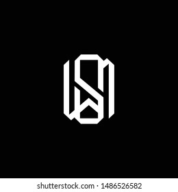 Outstanding professional elegant trendy awesome artistic black and white color WS SW initial based Alphabet icon logo.