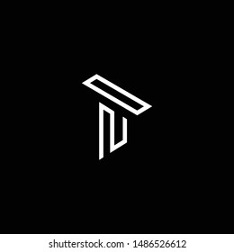 Outstanding professional elegant trendy awesome artistic black and white color T TN NT TS ST initial based Alphabet icon logo.