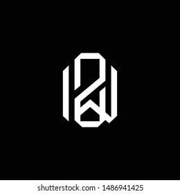 Outstanding professional elegant trendy awesome artistic black and white color WZ ZW initial based Alphabet icon logo.