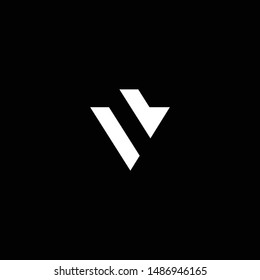 Outstanding professional elegant trendy awesome artistic black and white color V VB BV initial based Alphabet icon logo.